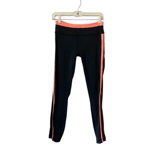 Lululemon leggings size 4 black and coral